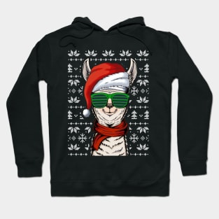 Llama Santa - Ugly Christmas Sweater - Llama Christmas Gift Hoodie